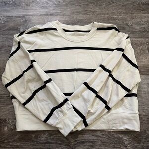 Lululemon striped perfectly oversized cropped crew